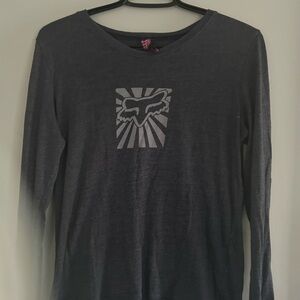 Fox Charcoal Long Sleeve Tee